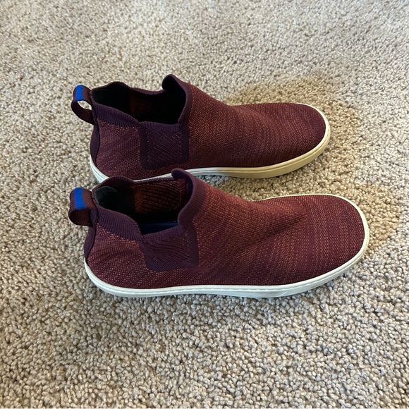 Rothy's The Chelsea Berry Lattice Sneakers Women’s Size 8.5 Maroon - Picture 6 of 10